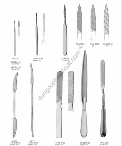 Dụng Cụ Nâng Bóc Tách Dũa Xương