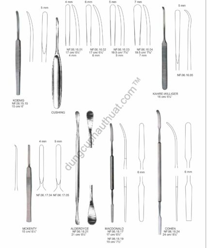 Dụng Cụ Nâng Bóc Tách Dũa Xương