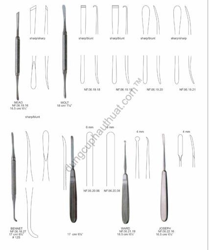 Dụng Cụ Nâng Bóc Tách Dũa Xương